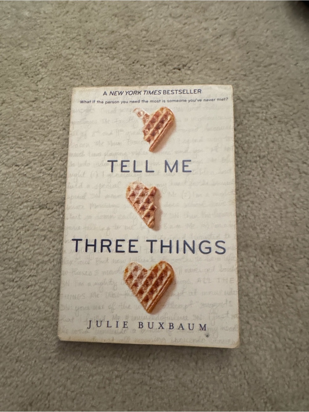 Tell Me Three Things Book